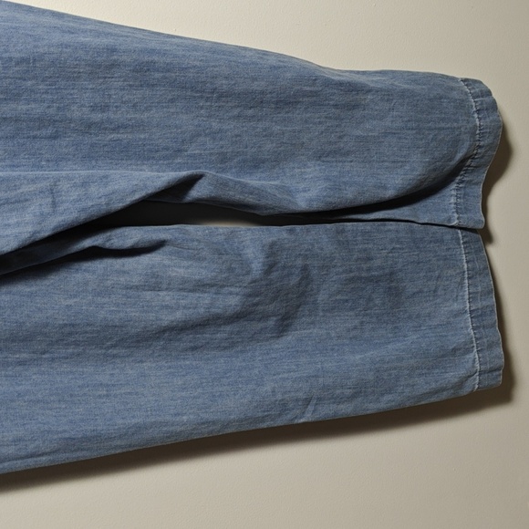 DL1961 NWT Premium Denim Alba Rolled Cuff Short Sleeve Belted Jumpsuit Size Sm - Picture 10 of 16